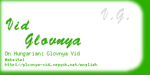 vid glovnya business card